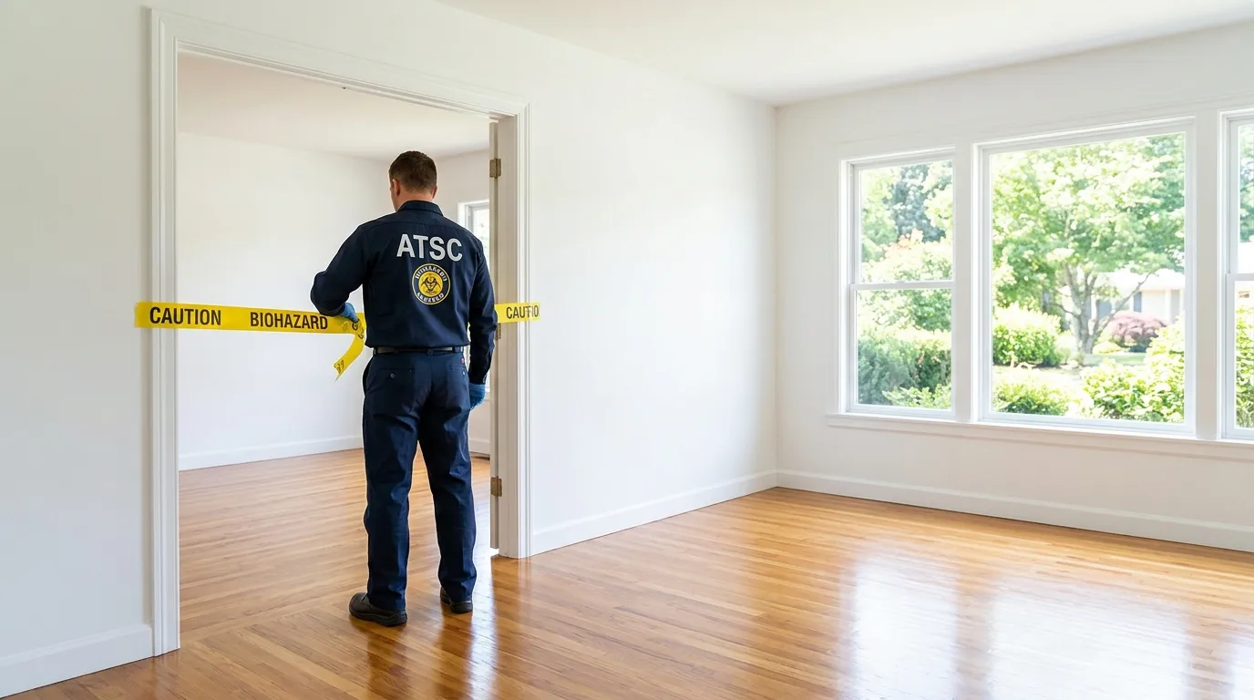 Certified biohazard cleanup crew performing Crime Scene Cleanup in Tinley Park